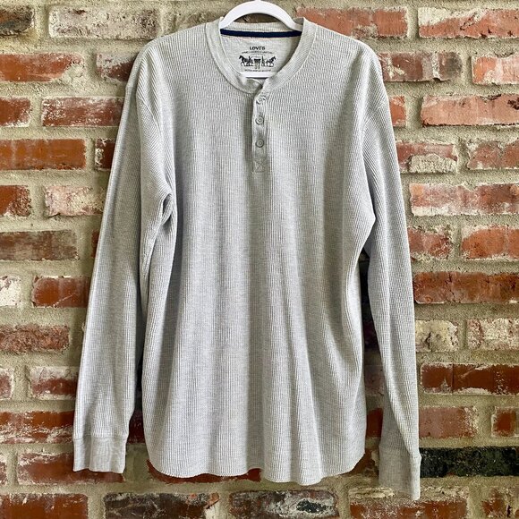 Levi's: Men's waffle-knit pullover top, long sleeve, size XXL. - Picture 1 of 10
